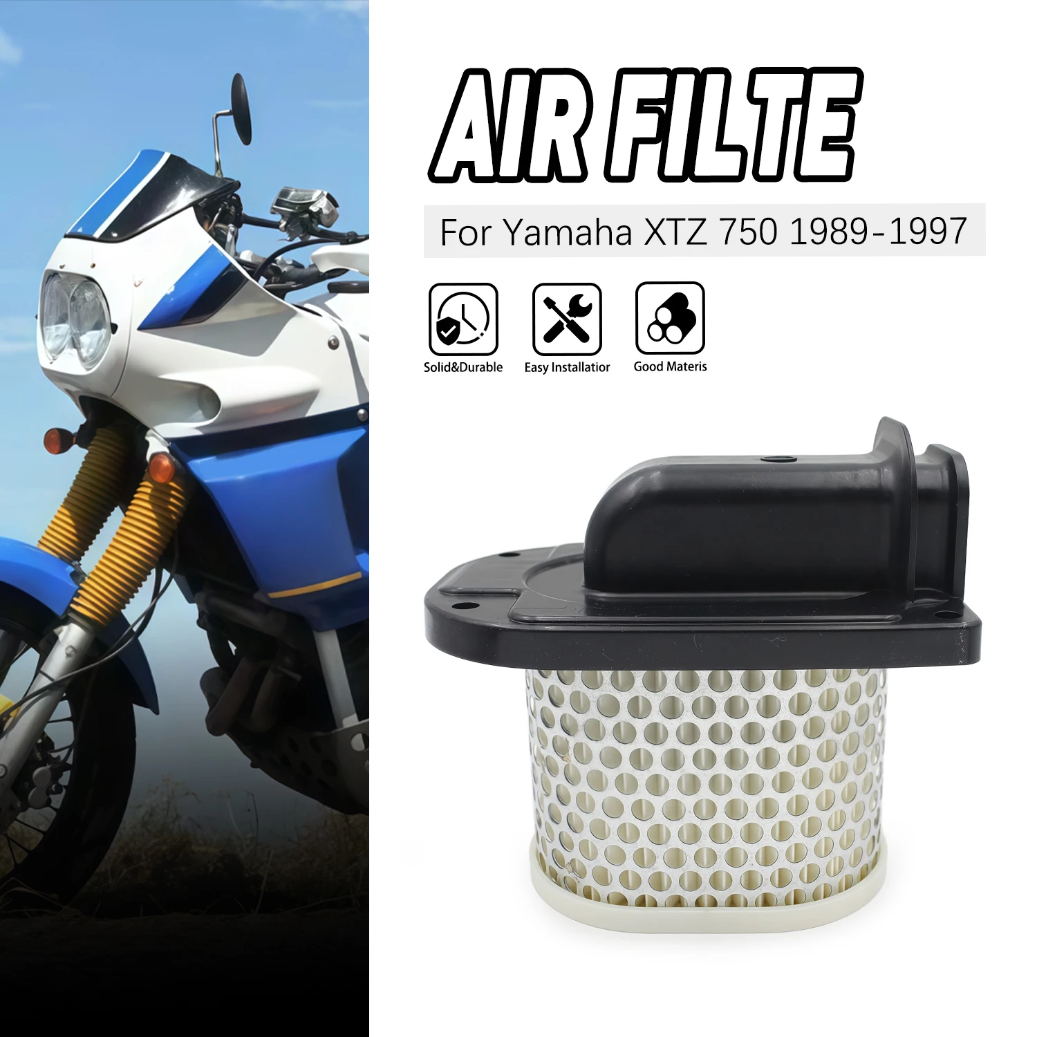 

Replacement Motorcycle Accessories Air Filter Element Good Quality For Yamaha XTZ 750 H 1989-1997 N 1990-1993 Super Tenere