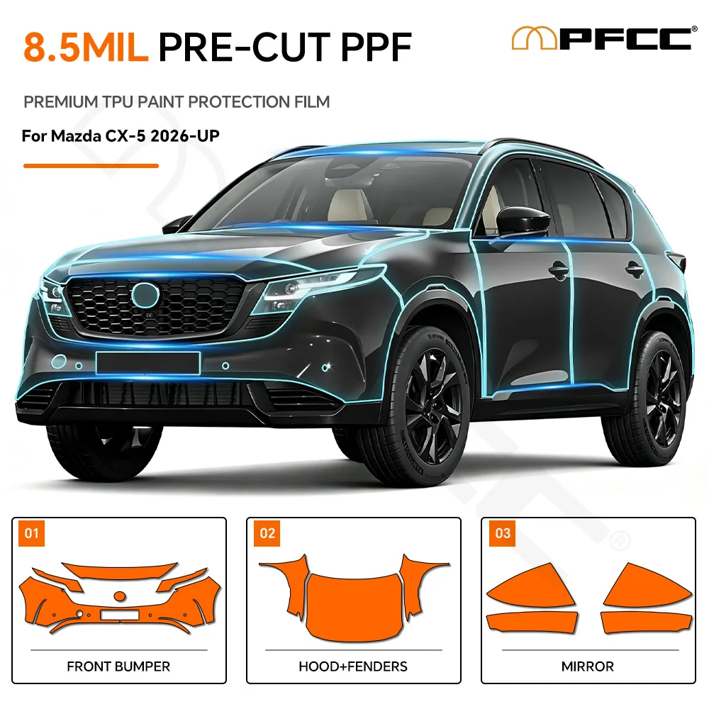 For Mazda CX-5 2026-UP TPU Paint Protection Film Pre-cut PPF Anti-scratch Car Clear Bra Resistant Kit Repairable Car Stickers