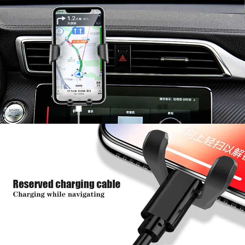 Gravity Car Phone Holder Air Vent Clip Cell Phone Stand Support For Skoda Fabia Superb Yeti Rapid Kodiaq Kamiq Karoq Octavia Mk3