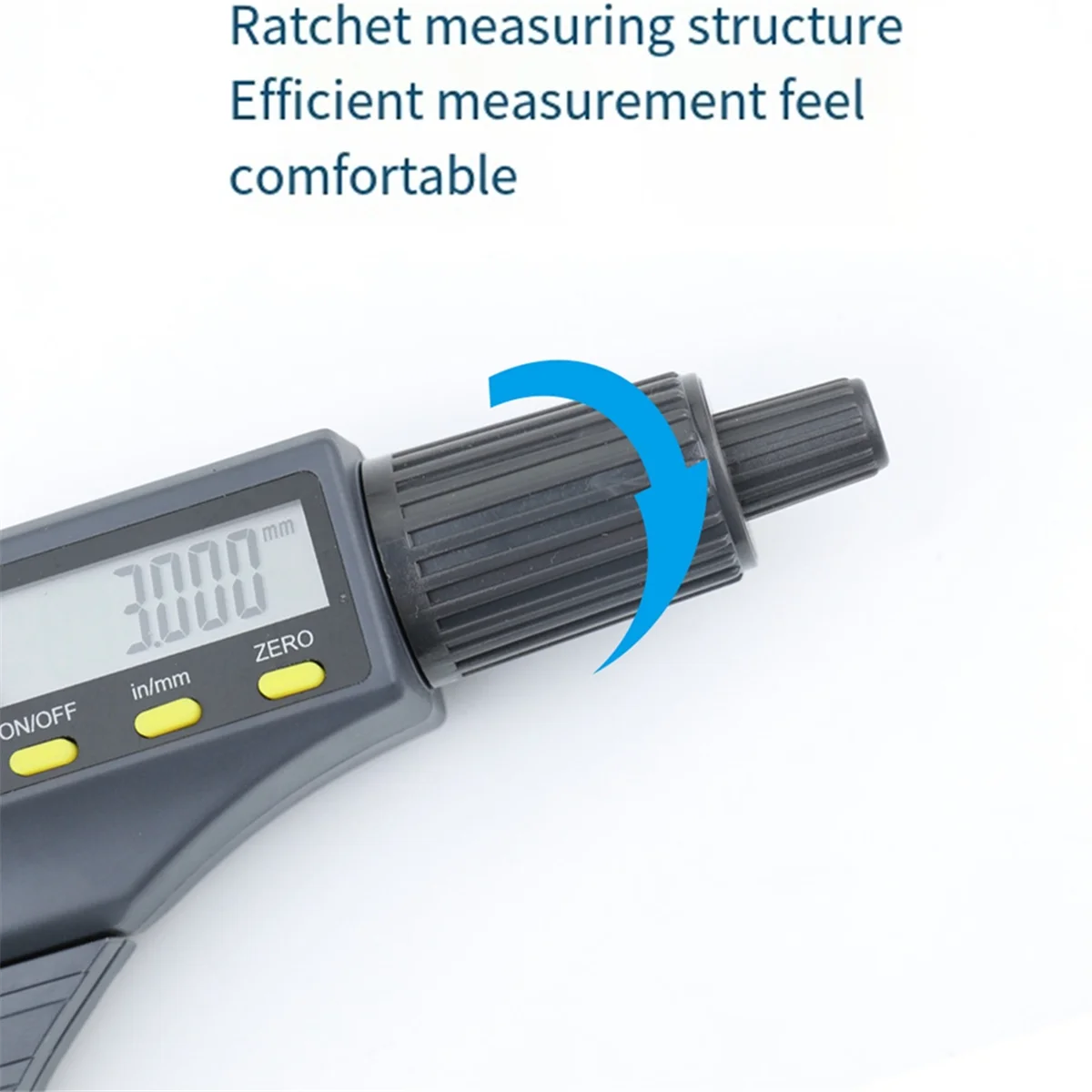 Digitale micrometer, professionele inch/metrische meetinstrumenten 0,00005 inch/0,001 mm resolutie diktemeter