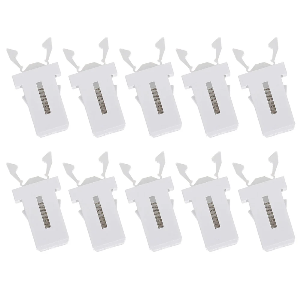 10 Pcs Basket Switch Lock Waste Bin Press Clip Latch for Garbage Can Trashcan Car Self-locking Black Office