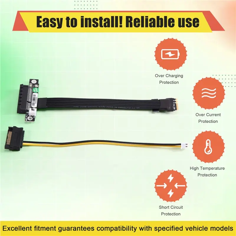Classic-M. 2 Wifi A. E Key To Pcie 4.0 X4 Extension Cable Adapter For Pcie Express SSD Riser For Laptop Notebook 4X PCI Card