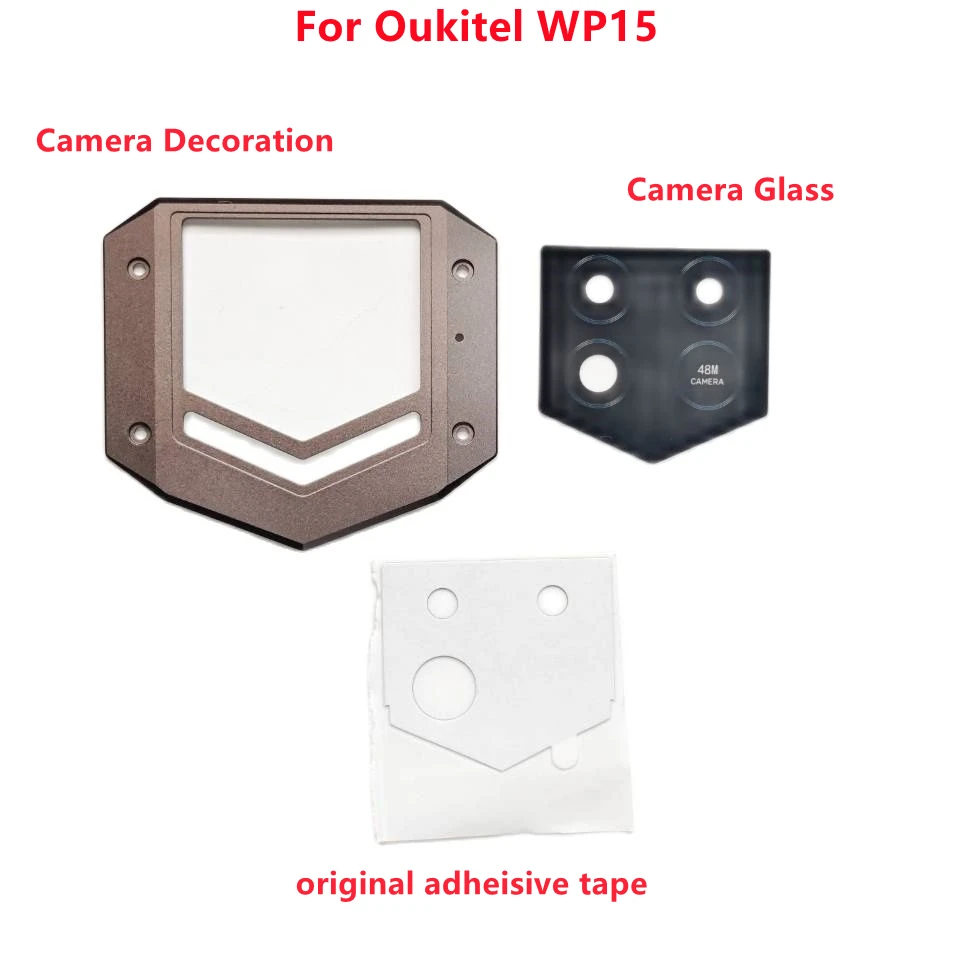 Original Rear Camera Garnish Decorative Accessories And Camera Glass Lens Replacement For Oukitel WP15 WP15S Mobile Phone