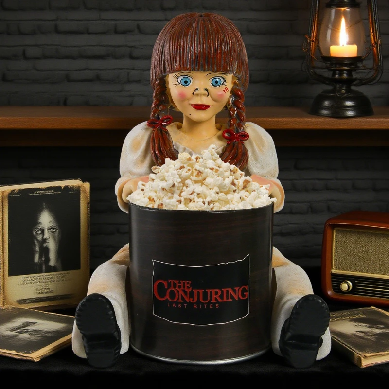 Halloween Dekorationen Home Drama Show Harz Ornament Thriller Popcorn Mädchen Popcorn Eimer Snack Lagerung Bin Home Decor