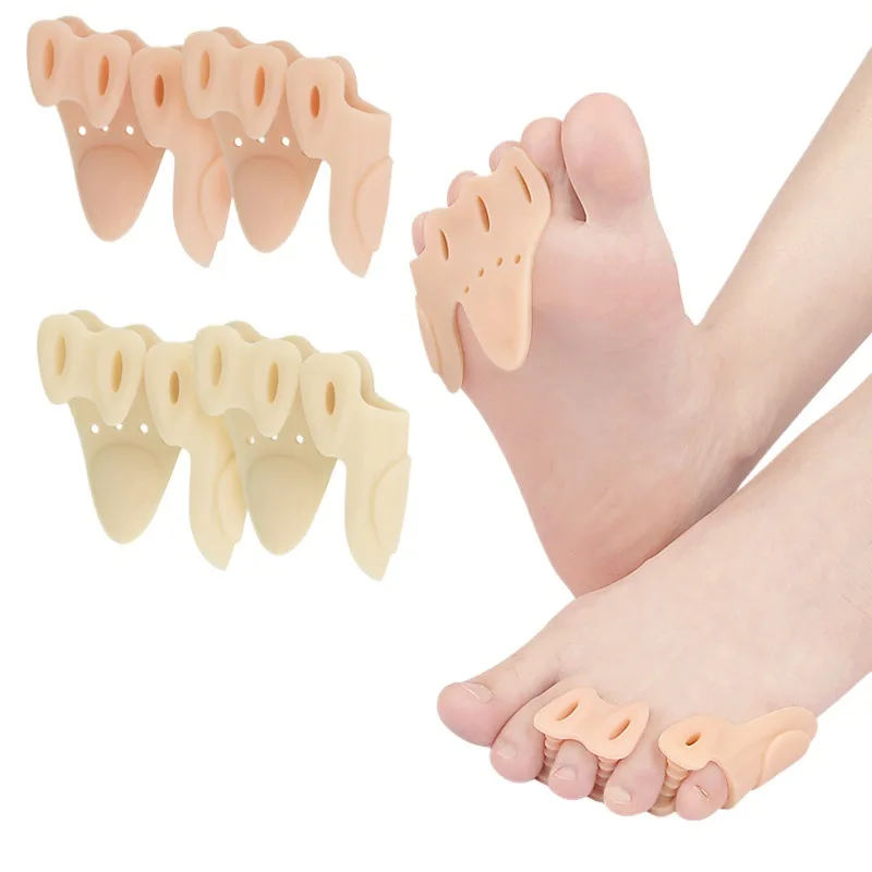 Forefoot Pad Three-hole Plantar Toe Divider Little Toe Valgus Orthosis Device Double Toe Clamp Invisible anti-wear Toe Guard