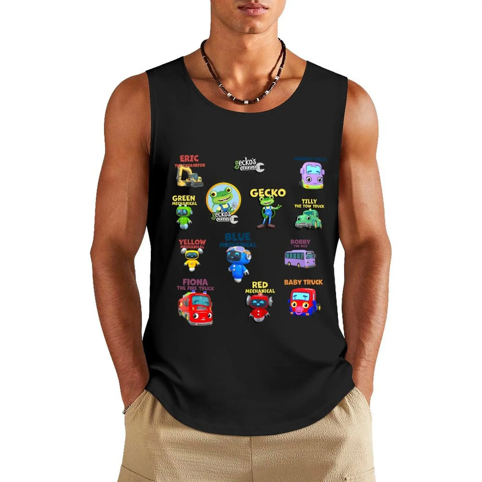 

Garage Geckos Pack 13 GECKO FOR Garage Geckos Tank Top mens gym clothes muscle t-shirt Man clothes for gym sports suits