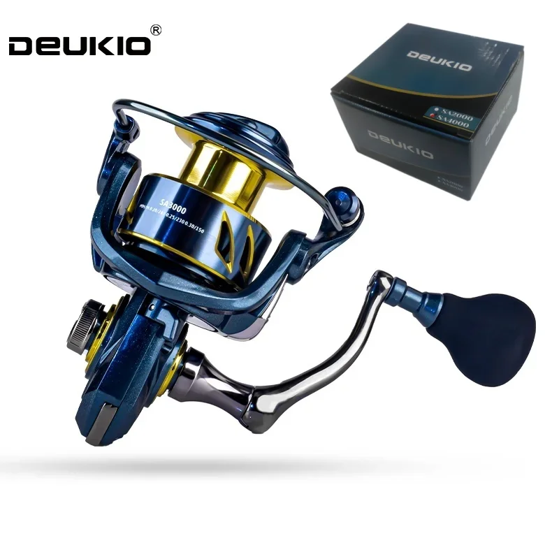 deukio-スピニング釣りリール海水淡水用金属スプール左-右交換可能トラウト鯉釣りリール
