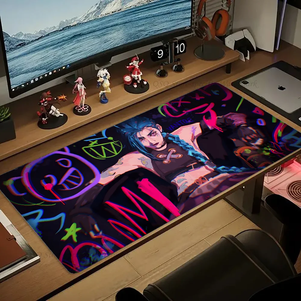 Jinx L-League Of Legend Z Mousepad Large Gaming Mouse Pad LockEdge Thickened Computer Keyboard Table Desk Mat