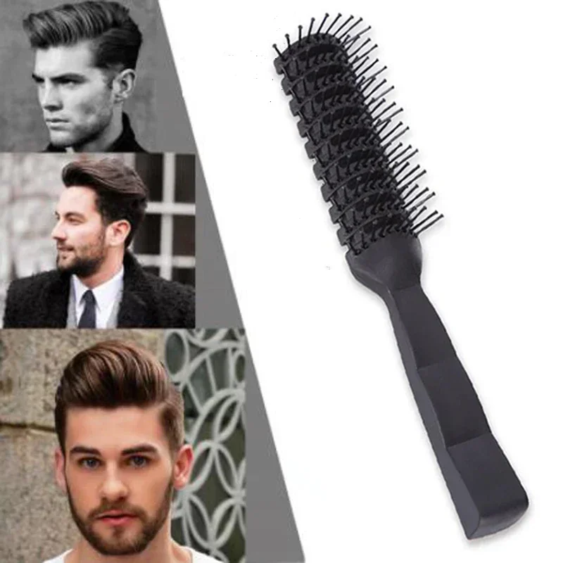 1pc Men Hair Brush Hairdressing Salon Barber Anti-static Heat Comb Hair Wig Styling Tool Comb Brush Healthy Massage Tools