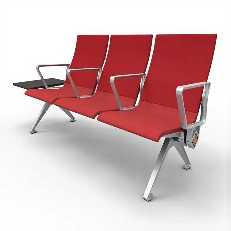 Leadcom LS-529YF Modern PU Padded Metal Frame Hospital and Airport Waiting Bench Double Seat