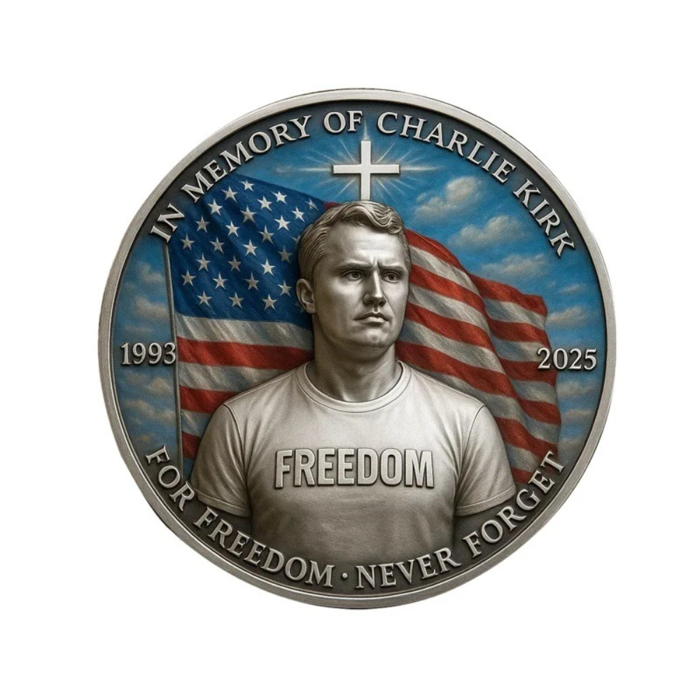 

1pc Collectible Commemorative Charlie Eternal Coin Freedom and Liberation Challenge Coin Commemorative Gift Decoration Crafts