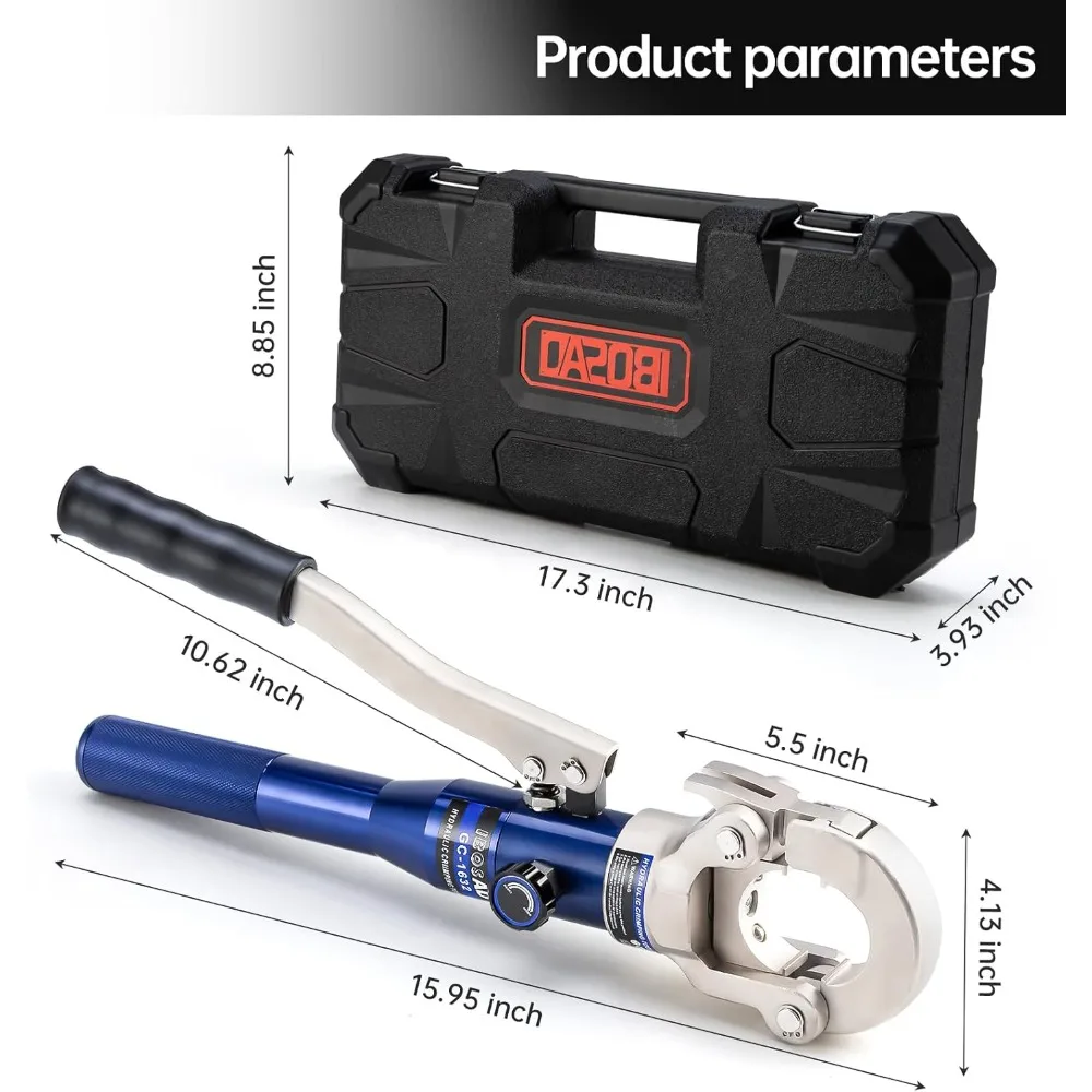 تركيبات أنابيب النحاس أداة تجعيد الأنابيب الهيدروليكية مع 1/2 "3/4" و 1 "الفك أنبوب نحاسي الصحافة المكشكش كماشة الضغط