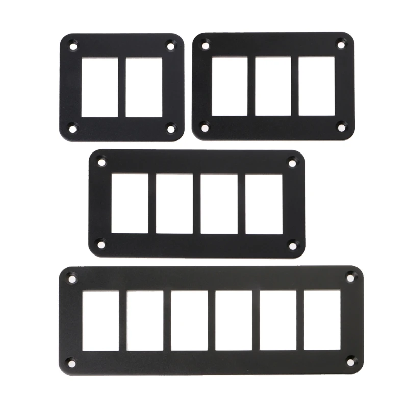 Motorcycle RV Tralier High Quality Aluminum Rocker Switch Panel 2/3/4/6 Way Housing Holder 6 Hole For Car Boat Drop Shipping