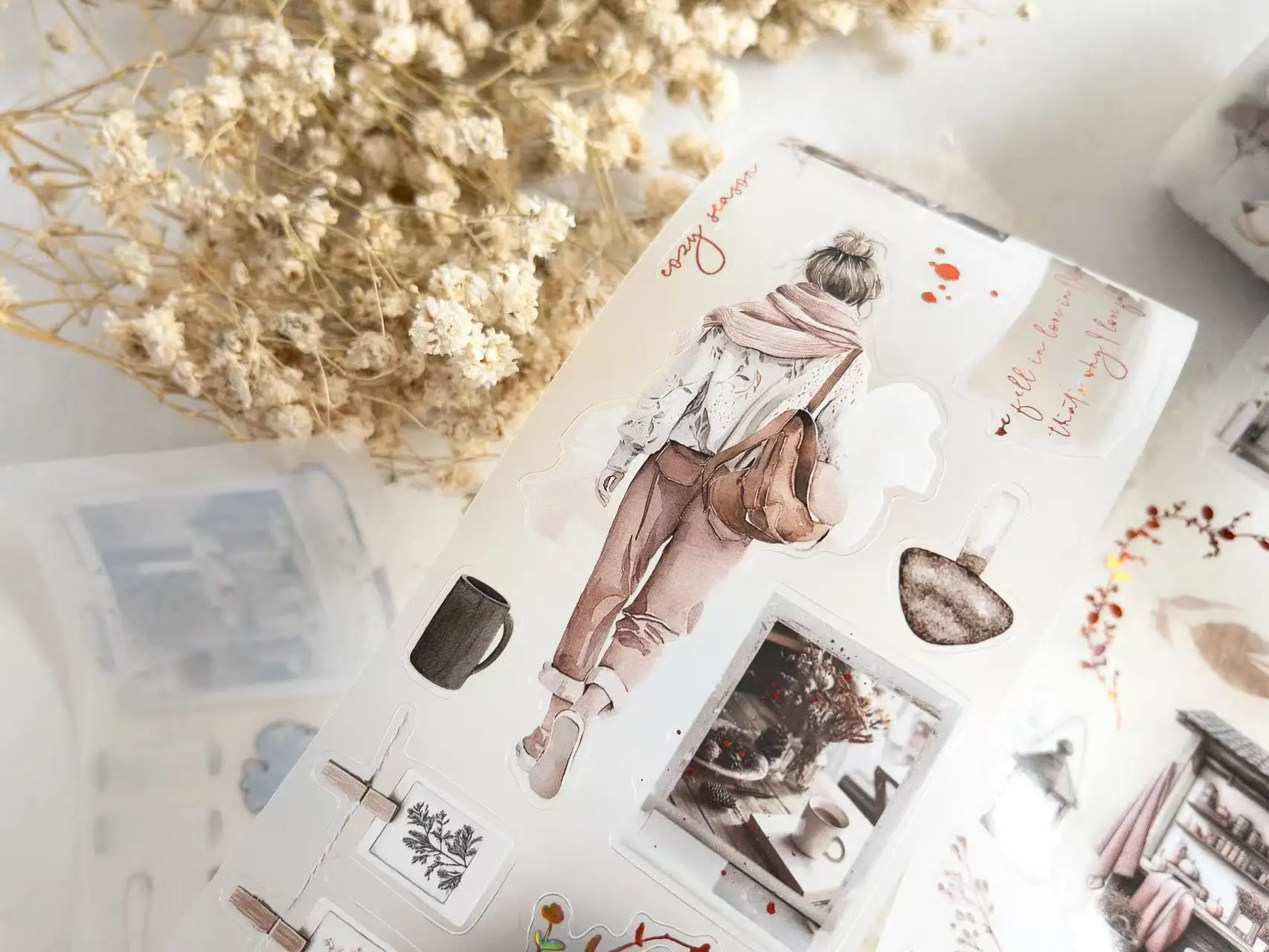 

Creawithgaby Studio винтажная осенняя пауза Васи ПЭТ лента DIY изготовление карточек декоративная наклейка для скрапбукинга