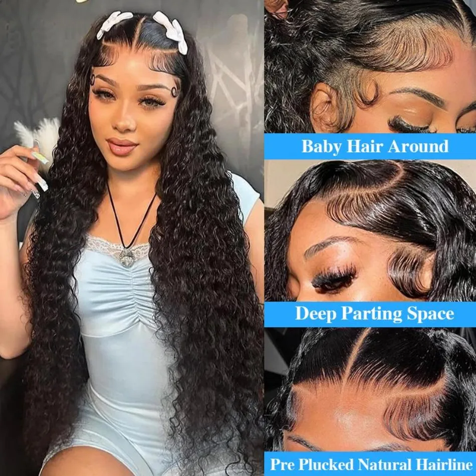 موجة عميقة الدانتيل شعر مستعار أمامي 13X6 Hd الدانتيل خصلات الشعر المستعار الإنسان 30 40 بوصة شعر مستعار الرطب والمموج الدانتيل شعر مستعار أمامي أسود البرازيلي الباروكات الأصلي #3