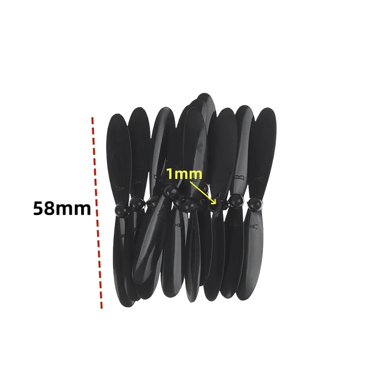 4 หรือ 20 ชิ้น ใบพัดยาว 55 มม. สำหรับโดรน HUBSAN X4 H107 H107C H107D (2/10 คู่)