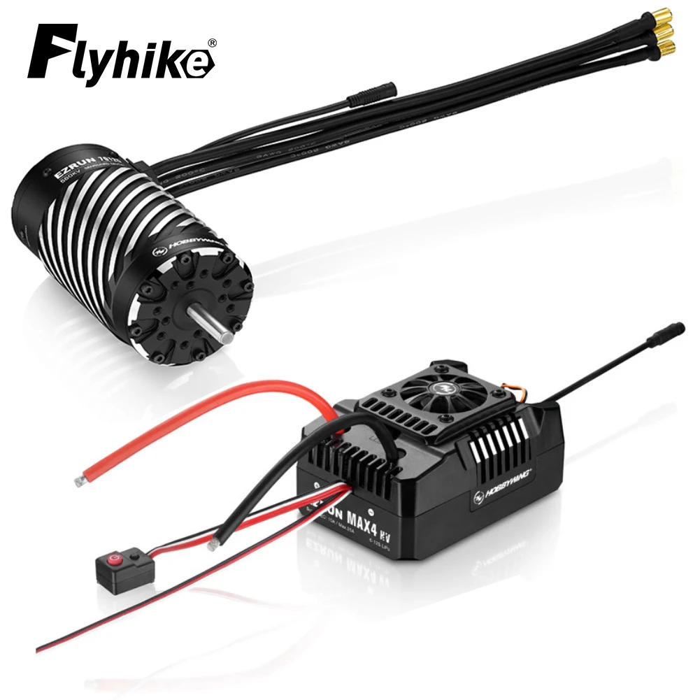 

Hobbywing Ezrun MAX4 HV 300A ESC +70125 560KV Inductive Brushless Motor Set for 1/5 RC Remote Control Model Car Buggy Truck