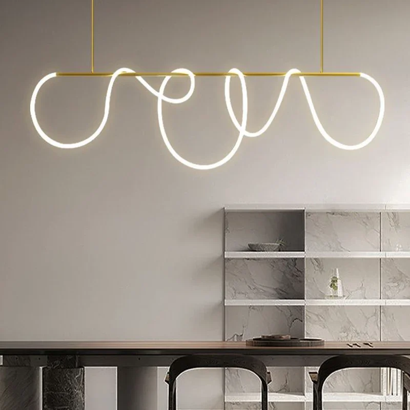 Imagem -05 - Nordic Led Long Hose Pendant Lights Lustre Criativo Minimalista para Mesa Sala de Jantar Cozinha Decoração de Casa Hanglamp