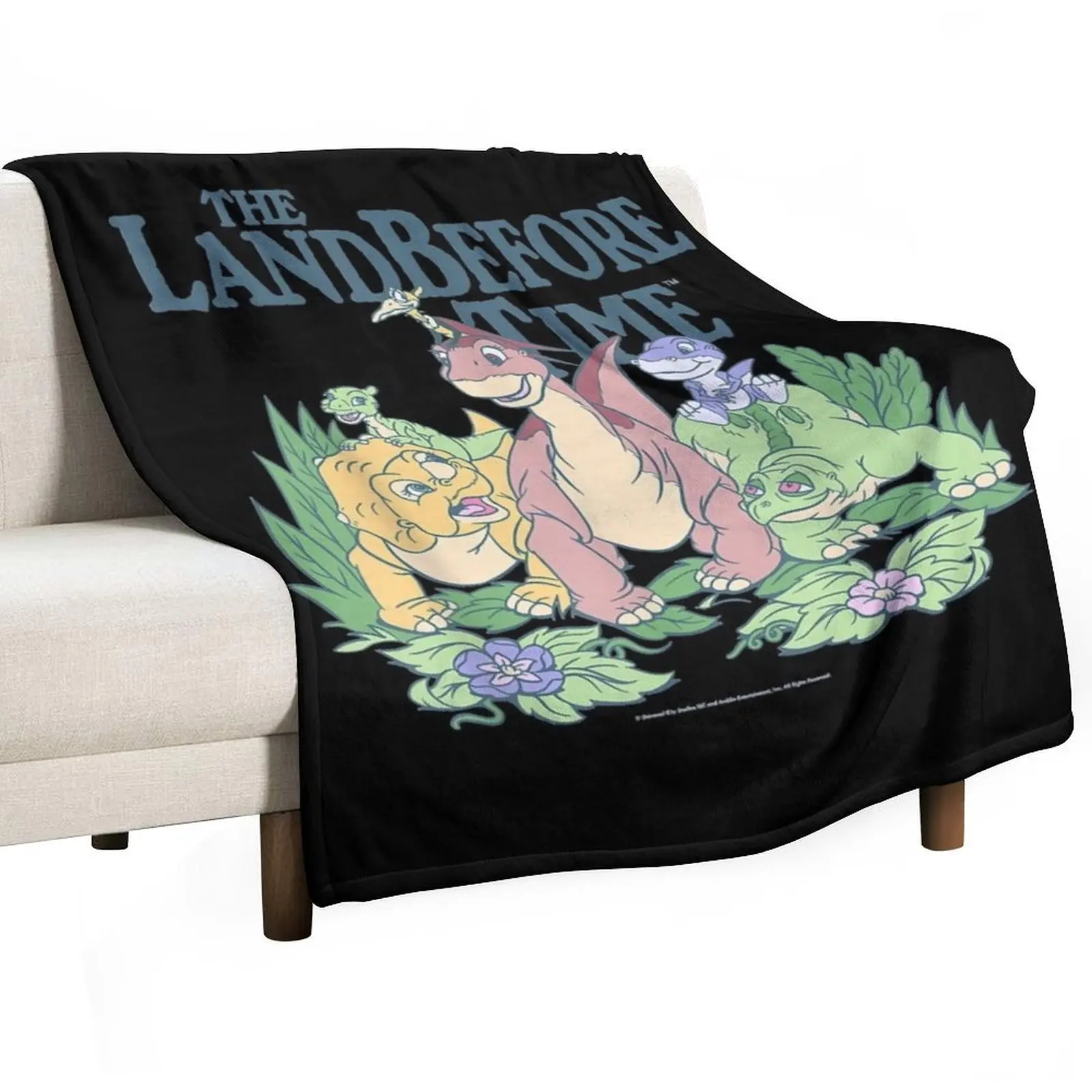 

Land Before Time Pastel Dinosaur Friends Throw Blanket Personalized Gift For Decorative Sofa Fluffy Shaggy Blankets