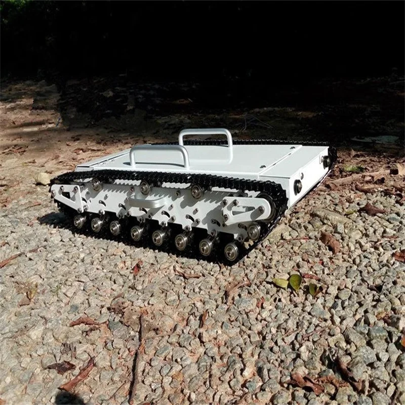 RC Metal Tracked Vehicle Track Obstacle-surmounting Tank Car Chassis Crawler 4WD Smart Tank Car Chassis Chain Caterpillar RC Toy