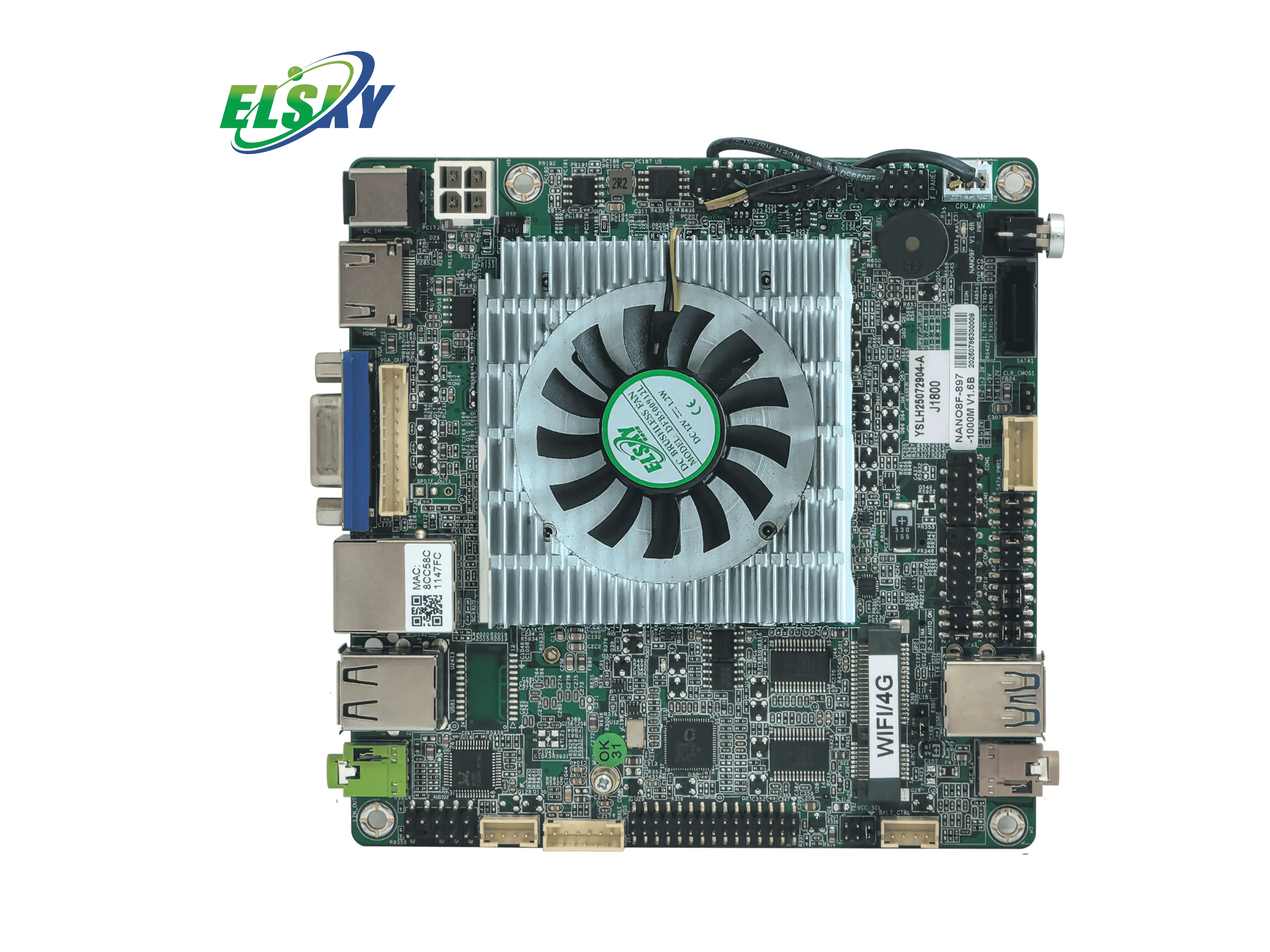 Elsky  Celeron J1900/J1800 ITX Embedded Motherboard 7*USB2.0 1*USB3.0 2*COM DDR3 RAM SATA IoT Gateway New