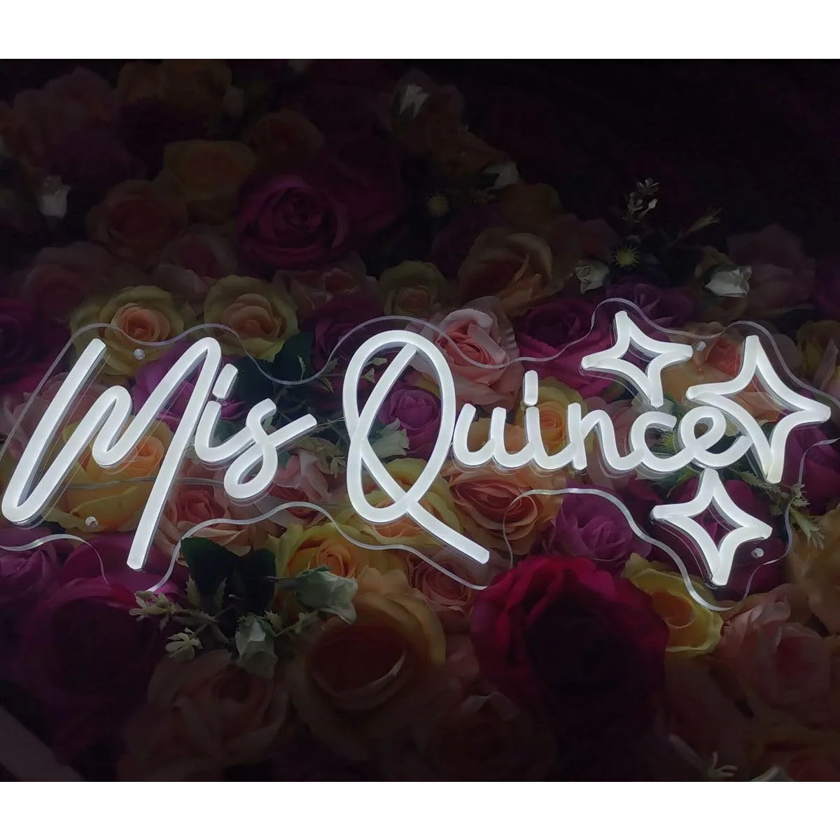 Mis Quince Stars LED Neon Sign 15th Birthday Party Decor Quinceanera Celebration Wall Art USB Powered Princess Gift