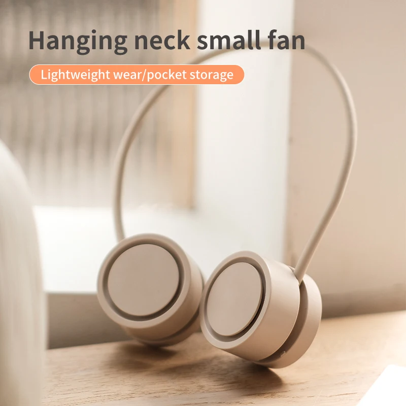 VGR New Hanging Neck Fan Mini Portable Rechargeable Electric Fans Cooling Fan Air Cooler USB Leafless Bladeless Neckband Fan