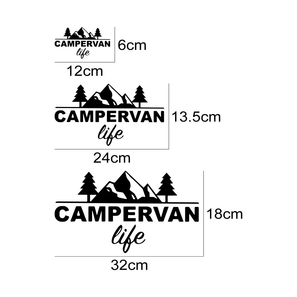أحجام مختلفة شاحنة التخييم نمط الحياة ملصق حائط من الفينيل سيارة ملصق مقاوم للماء السيارات الديكور على مصد جسم السيارة النافذة الخلفية الكمبيوتر المحمول #5