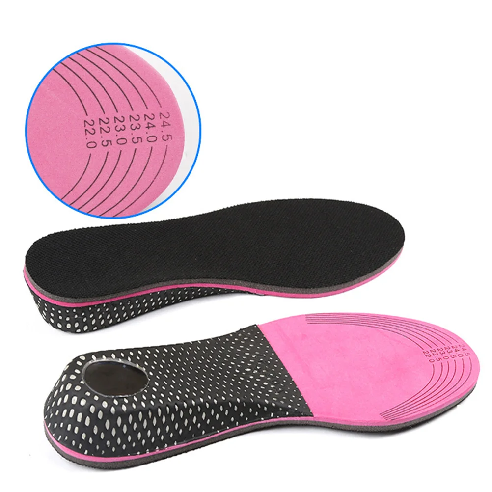 One Pair of 5cm Height Increase Insole Heel Inserts Invisible Shoe Lifts Shoe Elevator Inserts for Men Women