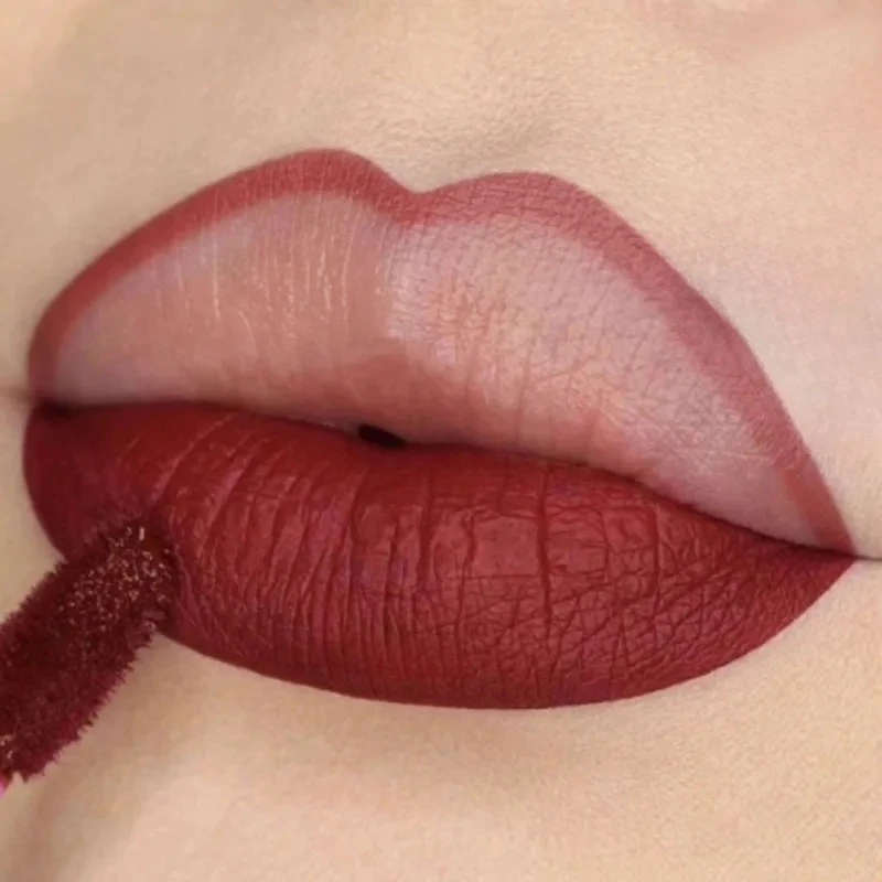 Wasserdichte flüssige Lippenstifte Lippen Make-up matt Samt Lippenstift Lip gloss rot sexy kosmetische nackt 18 Farben lang anhaltende nicht markierende