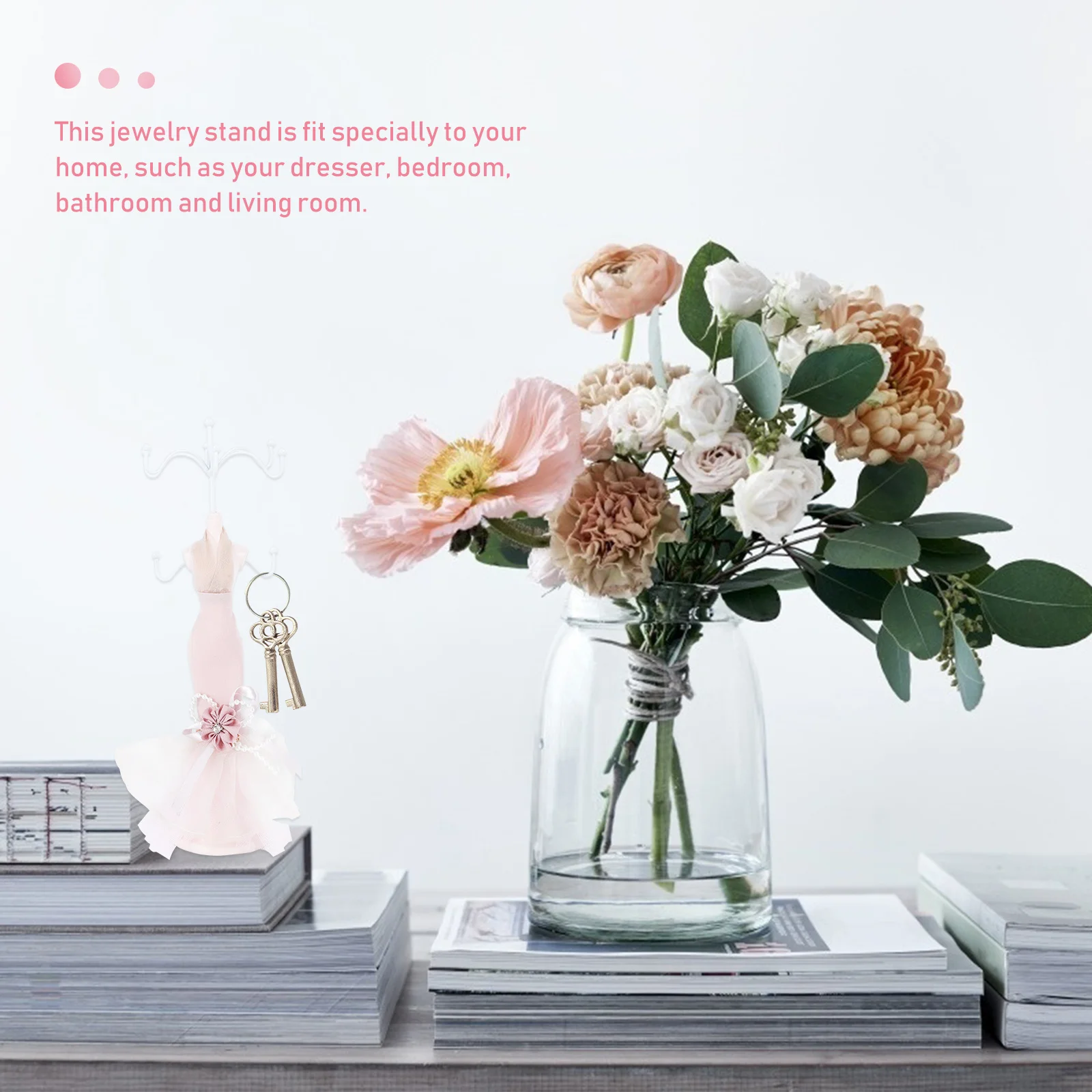 

Jewelry Storage Rack Chic Display Organizer Necklace Earrings Rings Holder Home Decor Gift Long Lasting Durable Safe Material