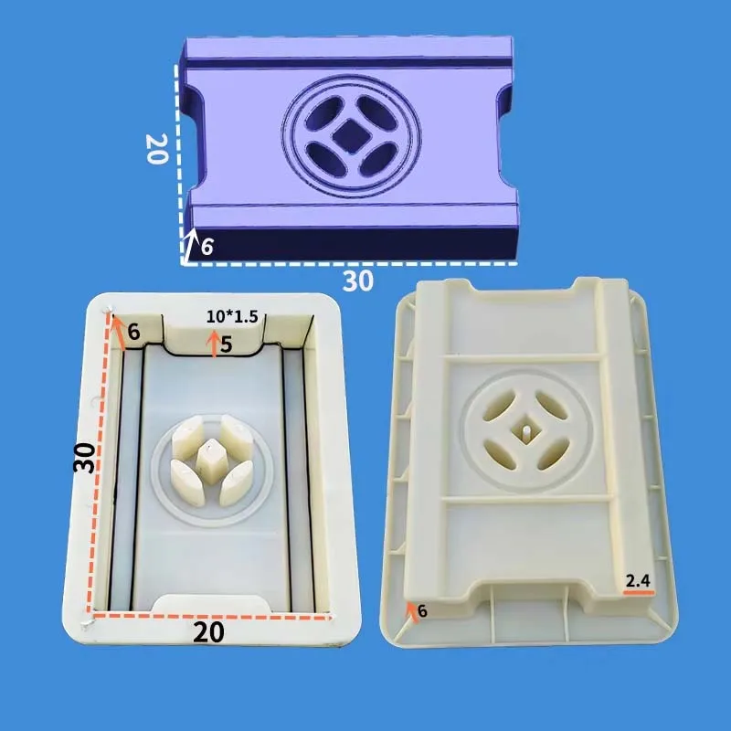 U-Shaped Groove Concrete Mold Plastic Water Channel Drainage Ditch Cover Plate Gap Cement Product Mold for Prefabricated Box