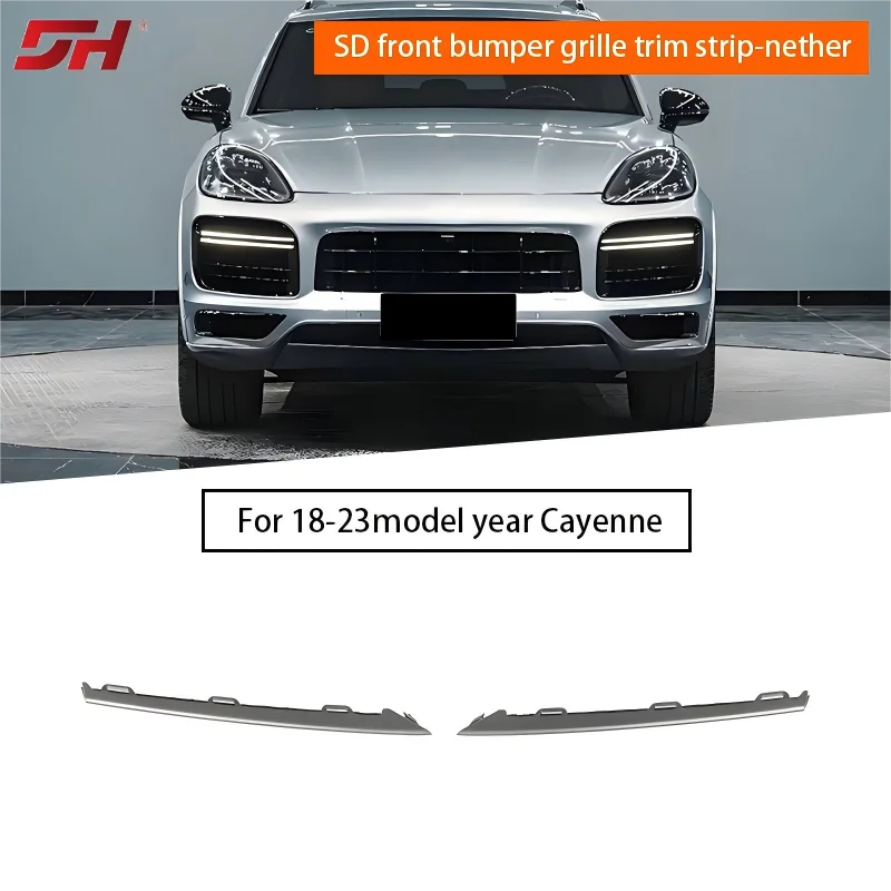 

Накладка на решетку переднего бампера автомобиля подходит для Porsche Cayenne SD/GTS 2018-2023 9Y0807877C041 9Y08078C041