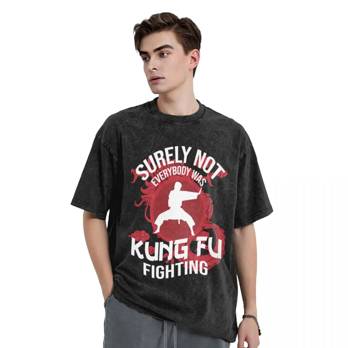 

Surely not Everybody Was Kung Fu Fighting T-Shirt street wear cute tops summer tops fruit of the loom mens t shirts