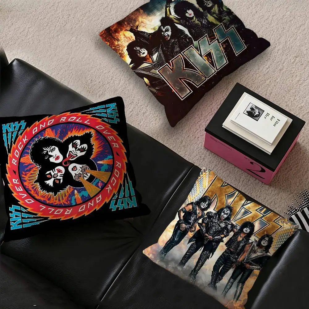 Rock Band Kiss Pillow Cover for Bedroom Room and Living Room Sofa Decorative Cushion Cover