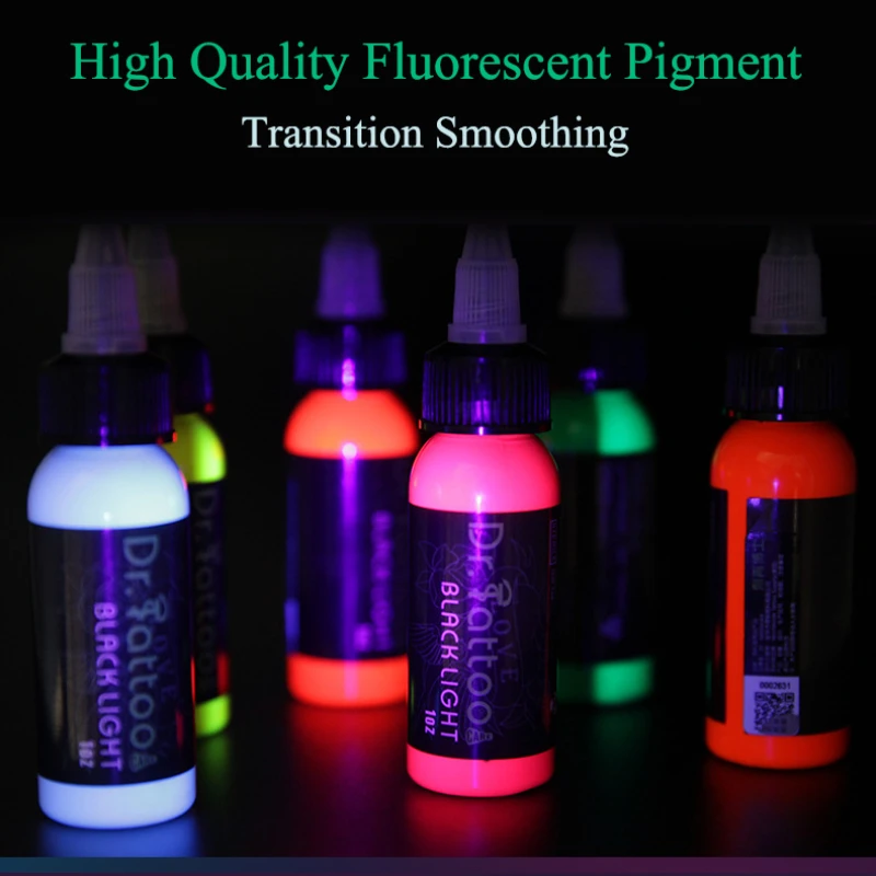 

15/30ML High Quality Fluorescent Tattoo Pigment Inks Professional Semi-Permanent Microblading Body Makeup Night Light Pigment