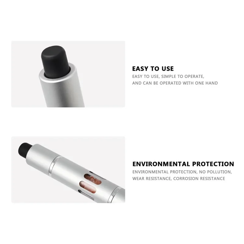 ABKO-Spring Steel Mill Pepper Grinder Thumb Push Button Practical Aluminum Alloy Tool Salt Sea Spices External Grinding