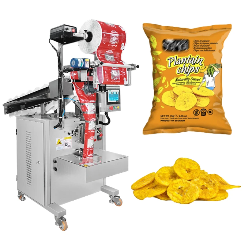 High-speed semi-automatic sachet bag snack banana potato plantain slice packaging machine