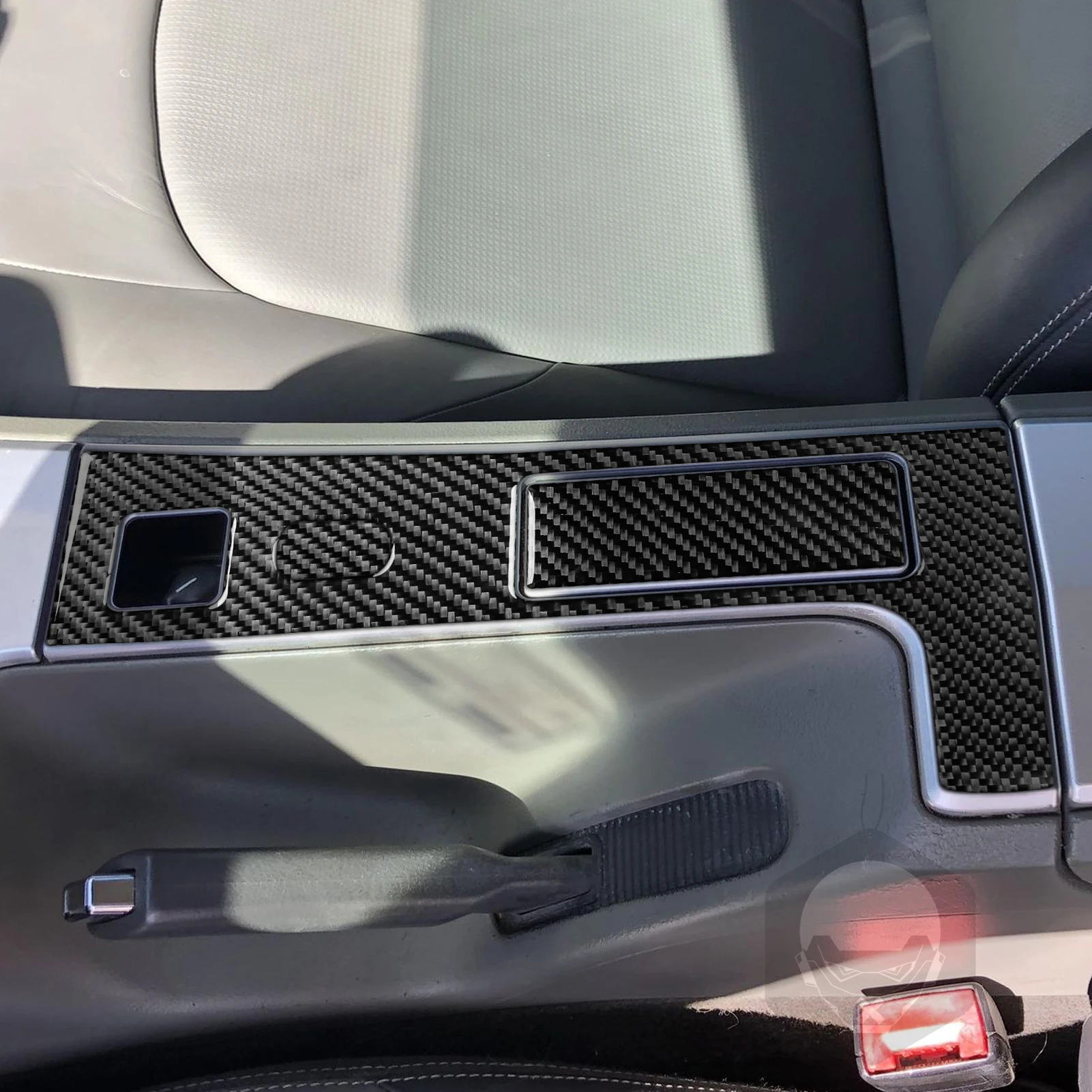 For Chrysler Crossfire 2003-2008 Real Carbon Fiber Stickers Central Radio AC CD Gear Shift Door Panel Car Accessories Decorative view 3