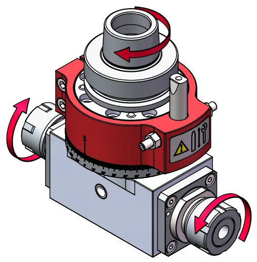 High Speed Adjustable Angle Heads Aggregates HSK63F for Composite Materials Wood Plastic