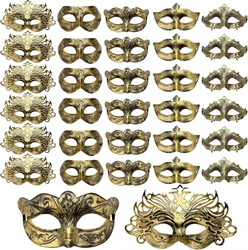 10-80Pcs Mardi Gras Masquerade Mask Venetian Mardi Gras Mask Vintage Antique Masks for Men Women Cosplay Carnival Party