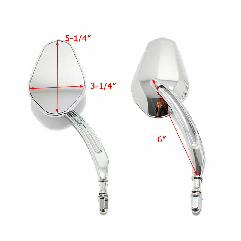 Motorcycle Chrome Rearview Side Mirrors For Harley Davidson And Big Dog Softail