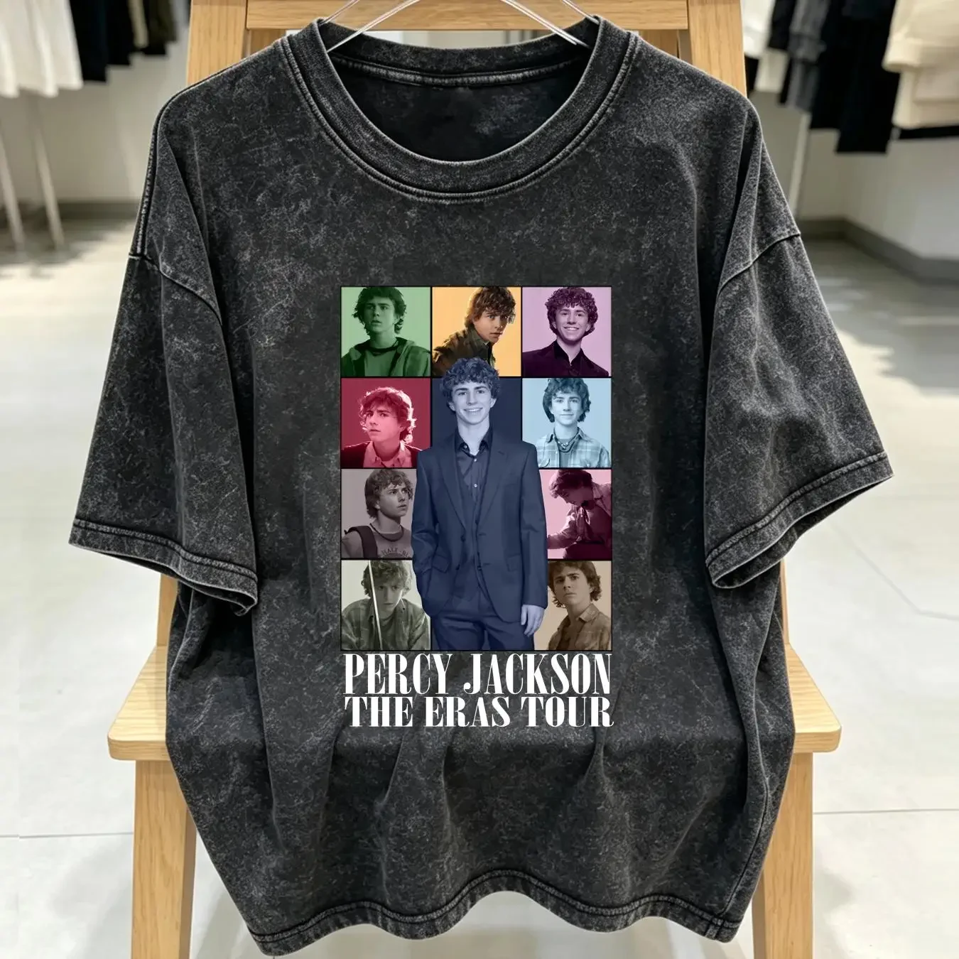 washed T Shirt Retro Percy Jackson the Eras Tour 2024 Vintage Walker Scobell 2023 Greek Mythology TV Series vintage Washed Soft