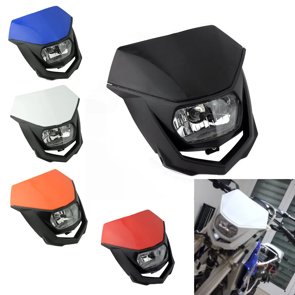 

Мотоциклы Байк Dual Sport Enduro Мотокросс Обтекатель фар для Yamaha WR Kawasaki KLX XR CRF Suzuki Универсальный передний светильник