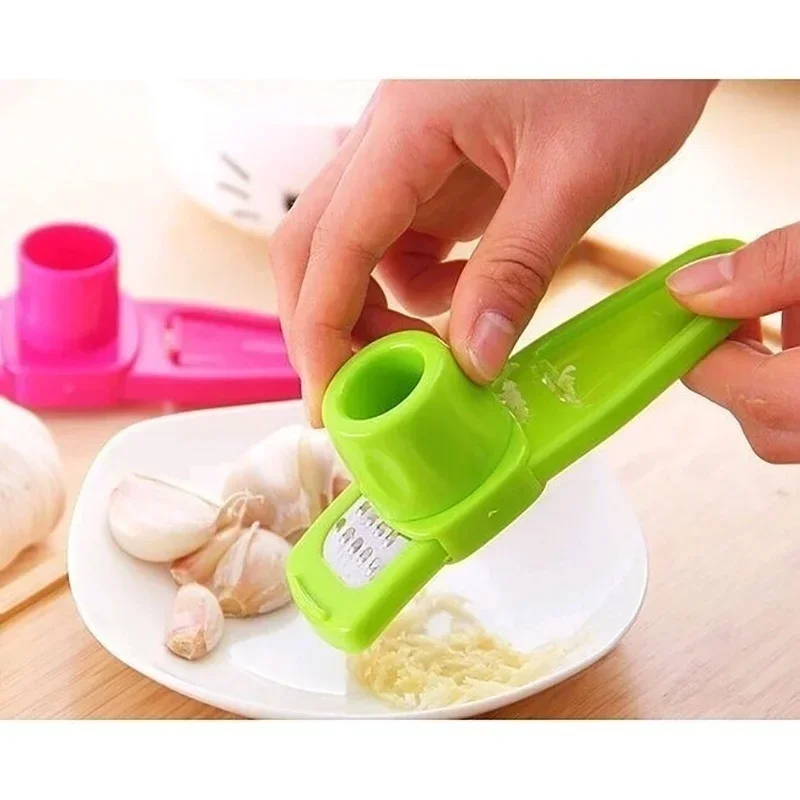 

1PC Garlic Presses Garlic Crusher Peeler PP Stainless Steel CleanTools Creative Multi-function Grinder Garlic Cutter Press