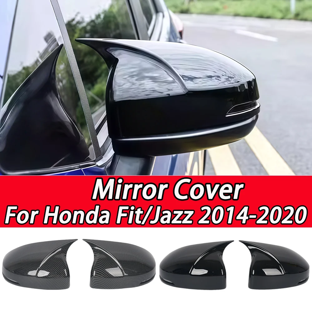 For Honda Fit Jazz 2014-2020 2015 2016 2017 2018 2019 Car Accessories Rearview Mirrors Cover Rear View Mirror Shell Housing view 2