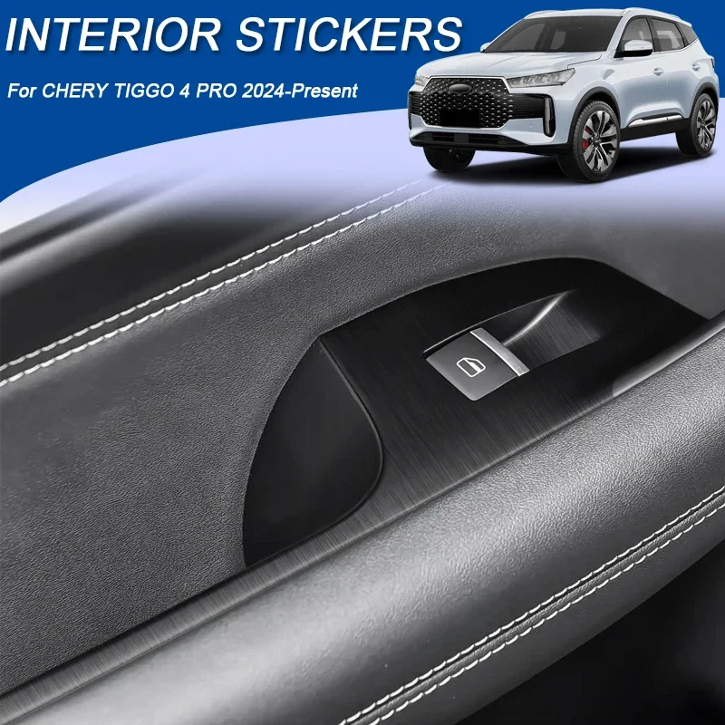 

Car Carbon Interior Sticker Window Lifting Panel Decal Gear Door Protective Film Accessory For CHERY TIGGO 4 PRO 2024-Present