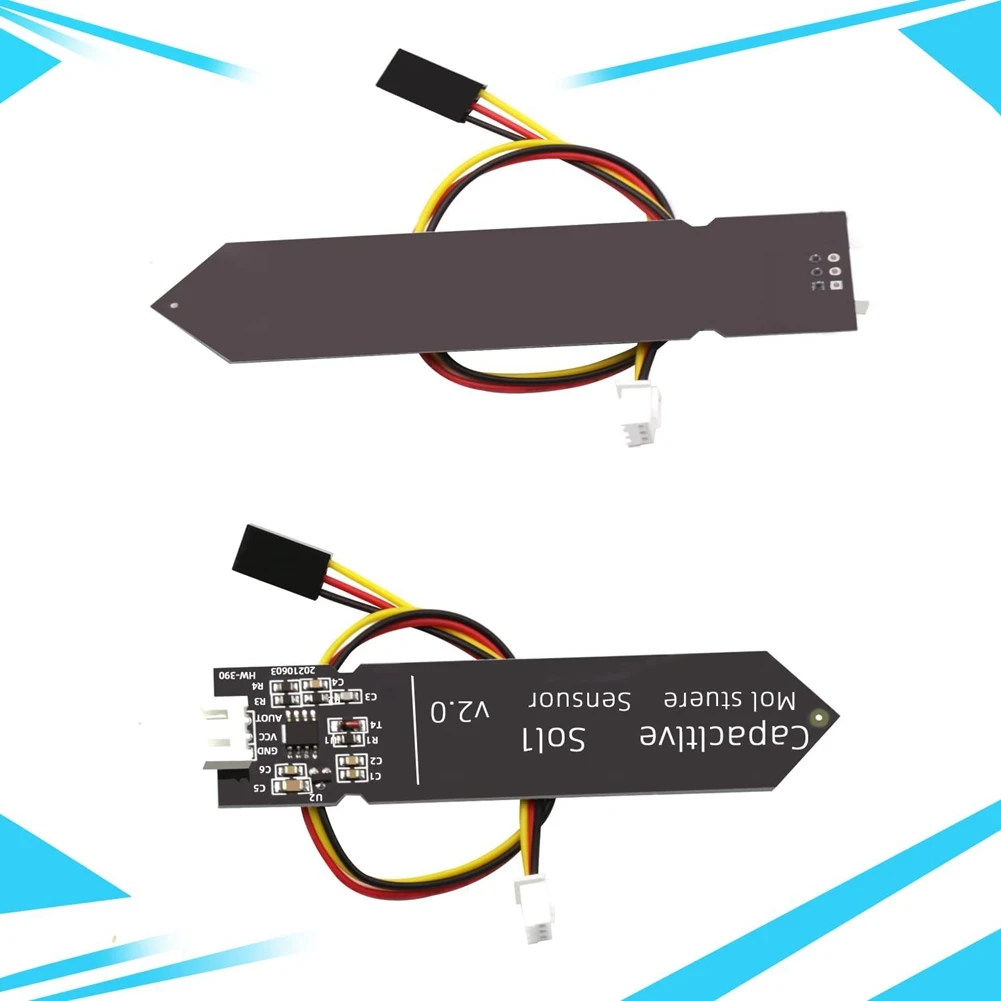 10PCS Capacitive Soil Moisture Sensor Module 3.3-5.5V 3-Pin W/ Wire Corrosion Resistant for Garden Watering DIY