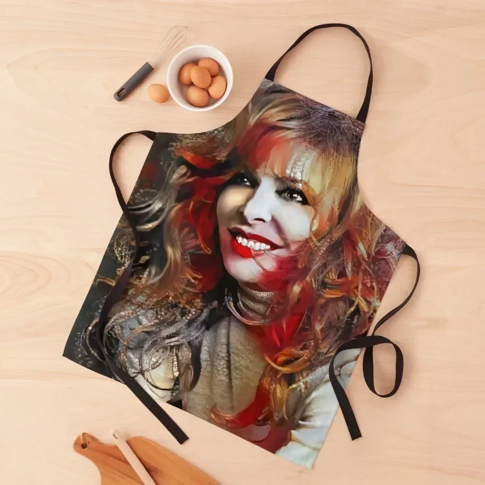

Mylène Farmer Apron for women with pocket Barista Chef Uniform Women kitchen woman Apron