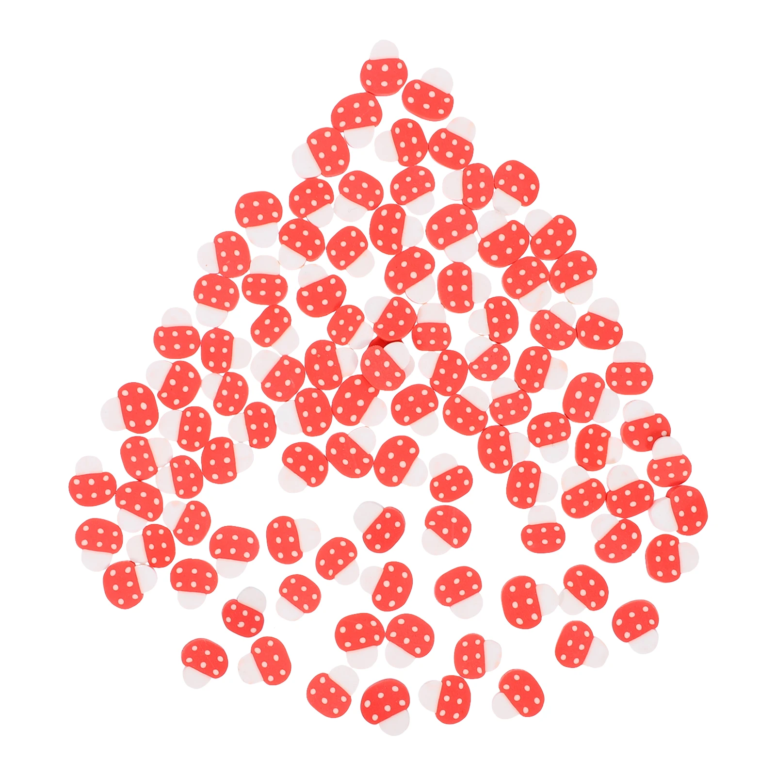 

100pcs Resin Mushroom Charms Clay Accessories Phone Case Resin Filling Charm Decor Nail Art Jewelry Filler Craft Supplies